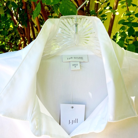 J. JILL White  A-Line Tunic Blouse NWT Medium - Picture 2 of 7